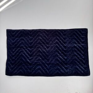 Fieldcrest Luxury Dark Blue / Navy Quilted Velvet King Sham